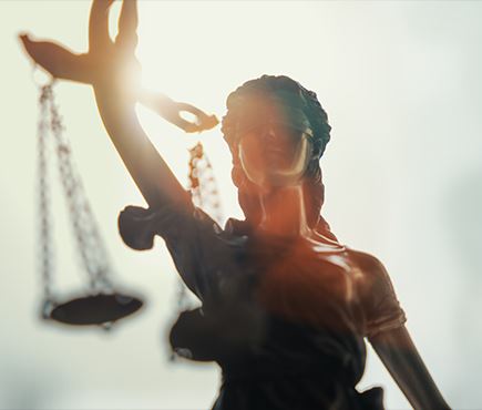 lady justice blurred